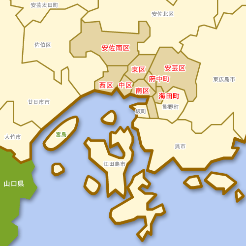 出張エリア地図